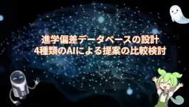 進学偏差データベースの設計:4種類のAIによる提案の比較検討